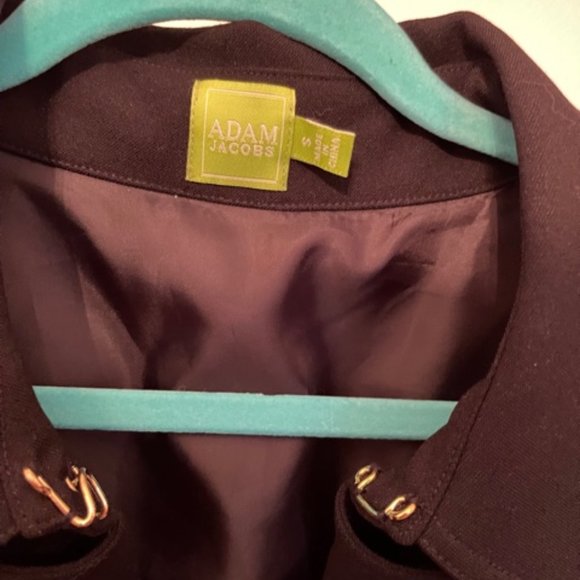 Adam Jacobs Womens Black Blazer Ruffle Size 12 - Picture 3 of 5